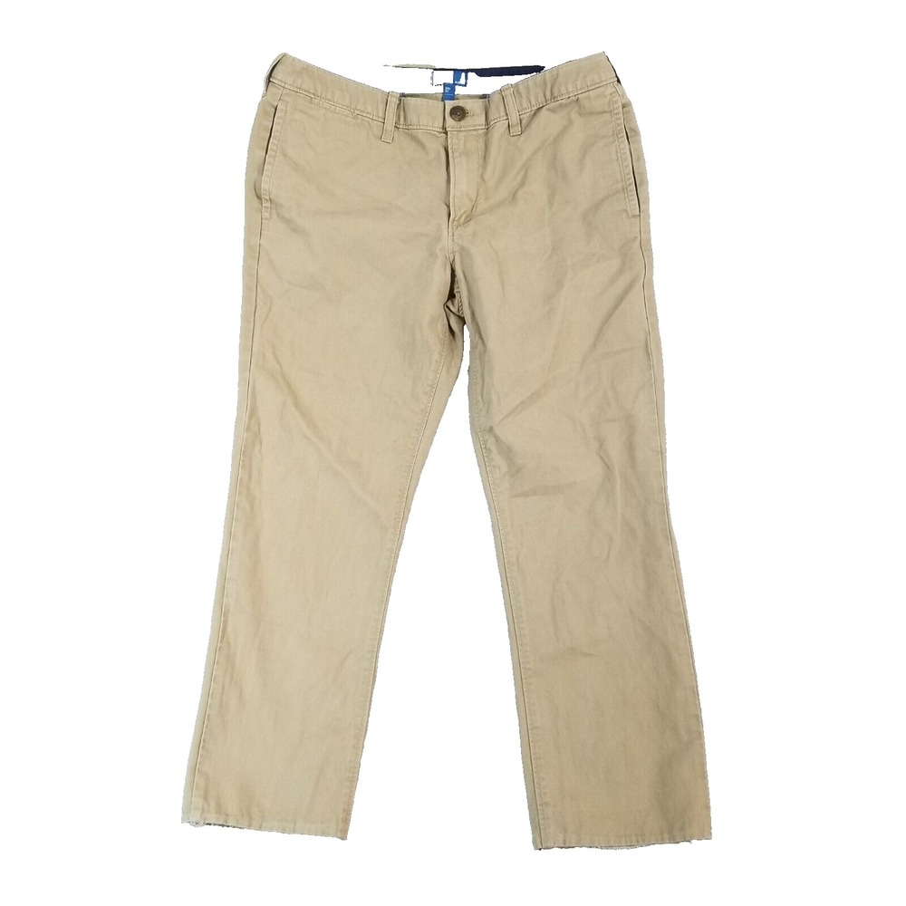 14th & Union Pants Men 34x28 Beige Khaki Chino Slim Straight Cotton Twill